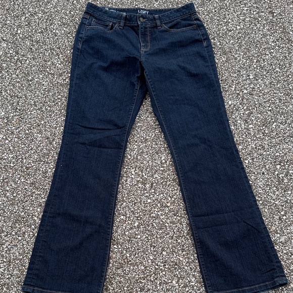 LOFT NWOT Women's Dark Blue Curvy Boot Cut Jeans - Picture 1 of 5